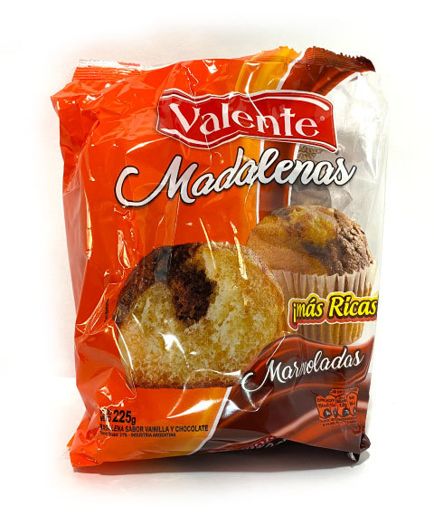GALLETITAS VALENTE MADALENAS MARMOLADAS 200g  SUP OFF